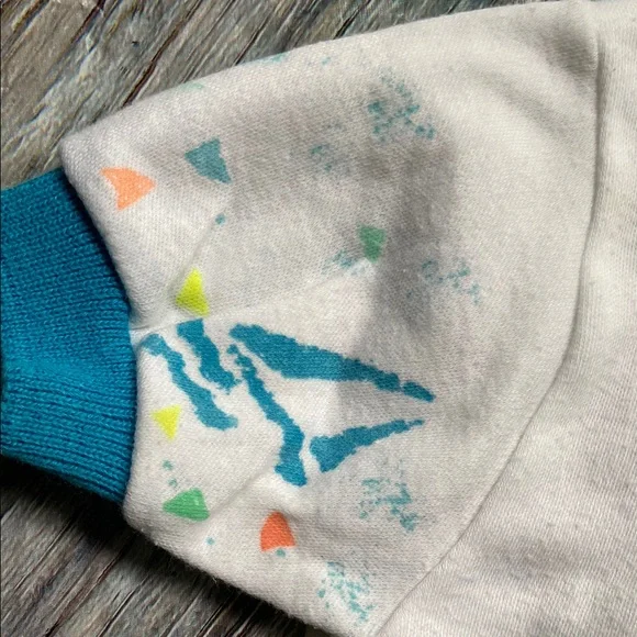 Okie Dokie Blue and White Polo Shirt Sporty Knit Style - Picture 2 of 8